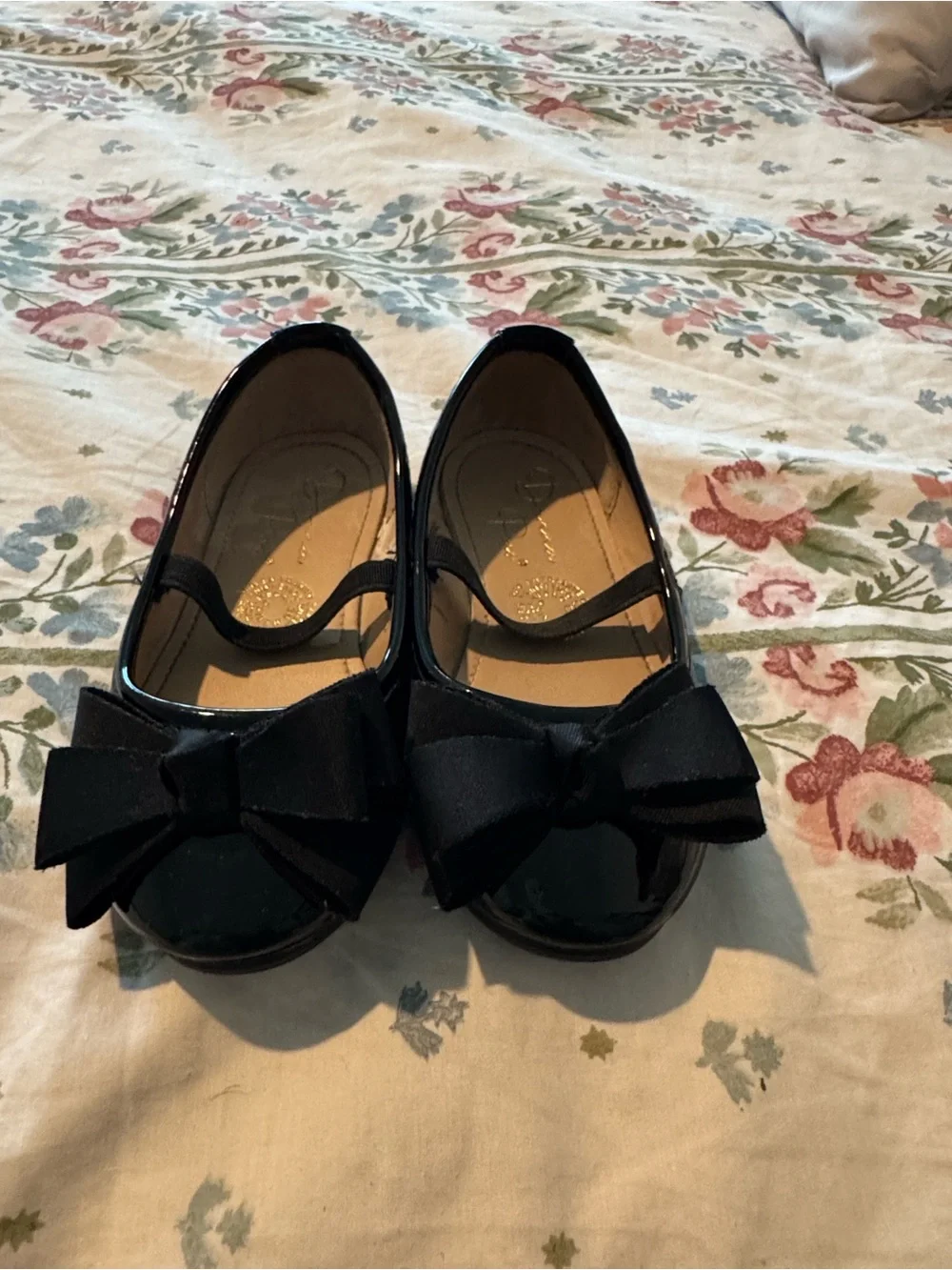 Girls Black Patent Bow Mary Jane Dress Shoes